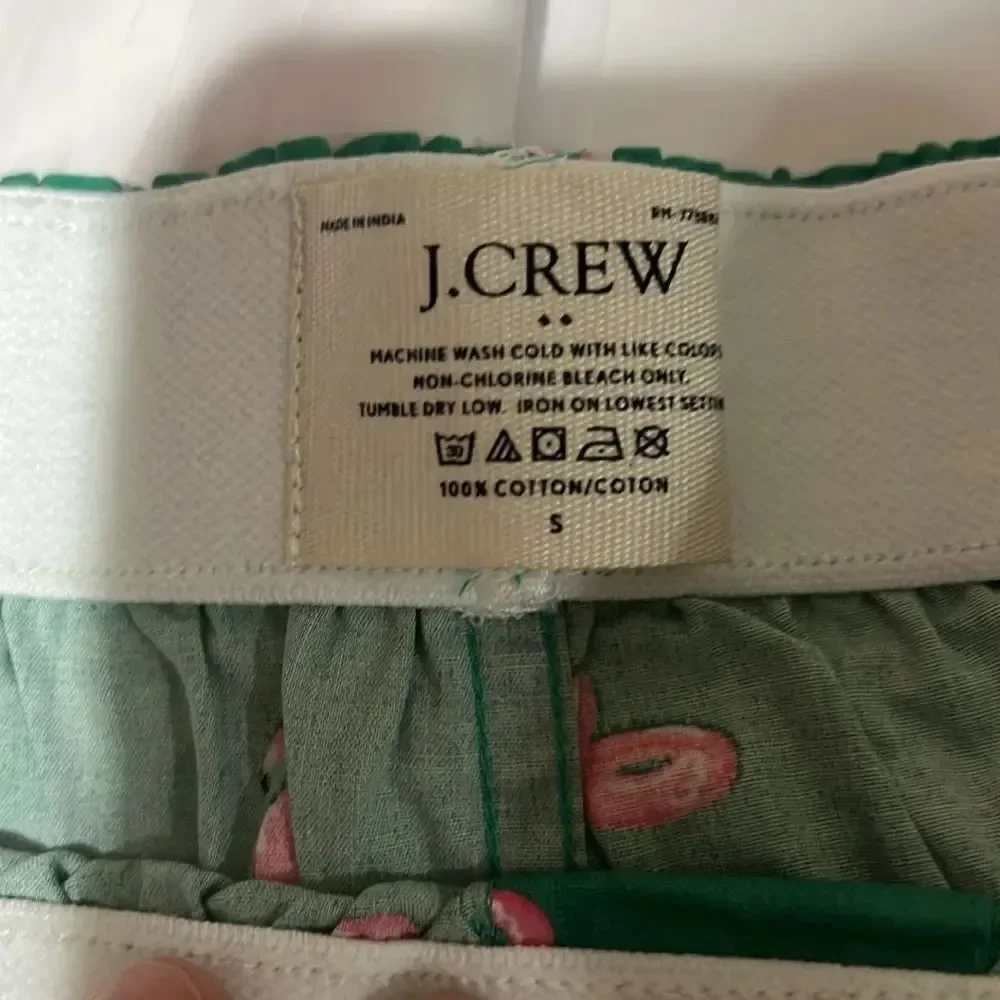 J. Crew Factory bv599 Pink and green flamingo boxers size small NWT
